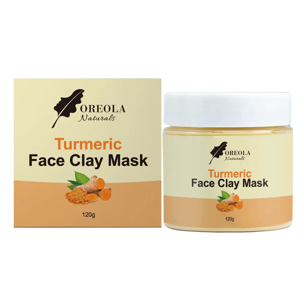 Turmeric Clay Face Mask Exfoliating, Deep Cleansing, Brighten and Purifying Mask 120g Ideal For all Skin Types